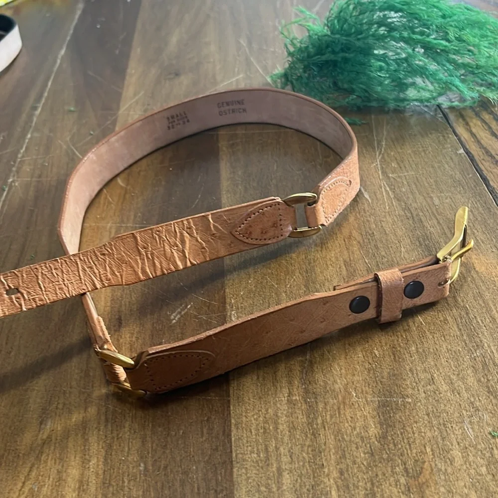 Genuine Ostrich leather belt